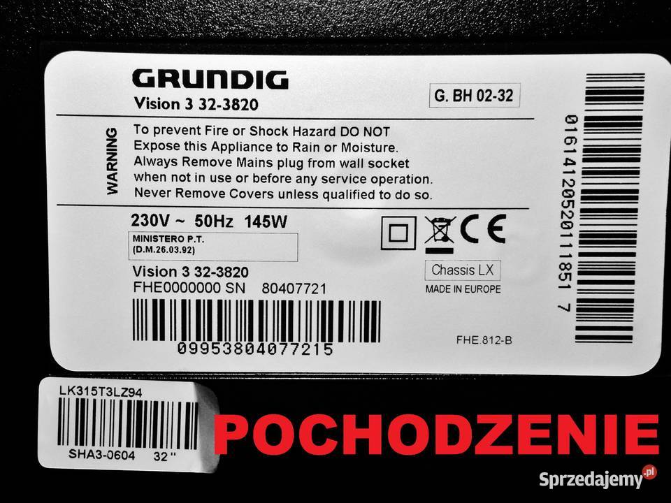 Podstawa stopa XGA 220 telewizora Grundig Vision
