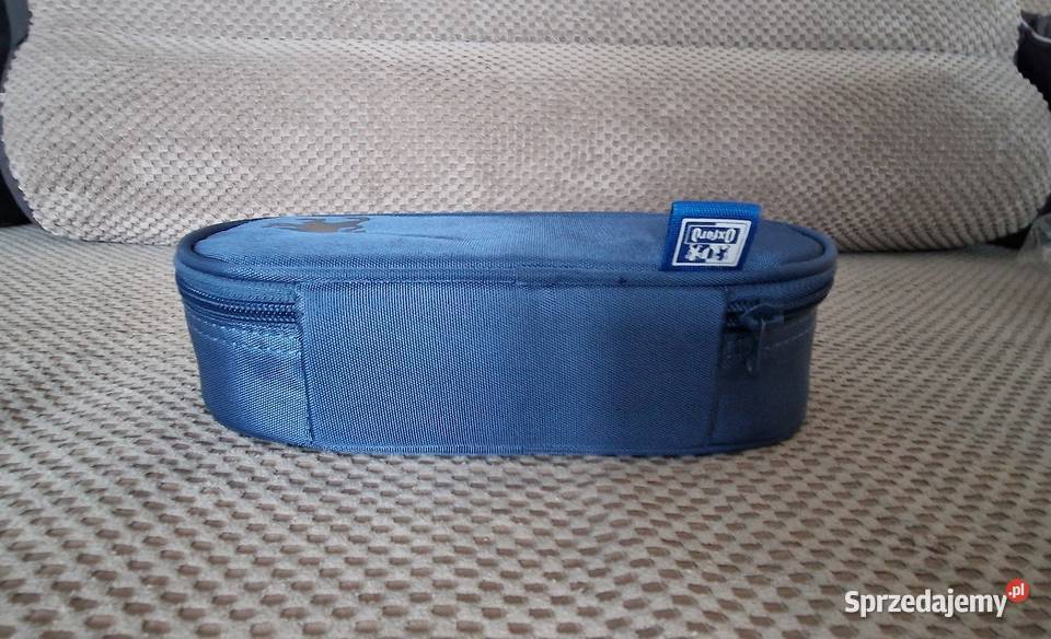 piórnik Oxford z klapką saszetka niebieski Kraków