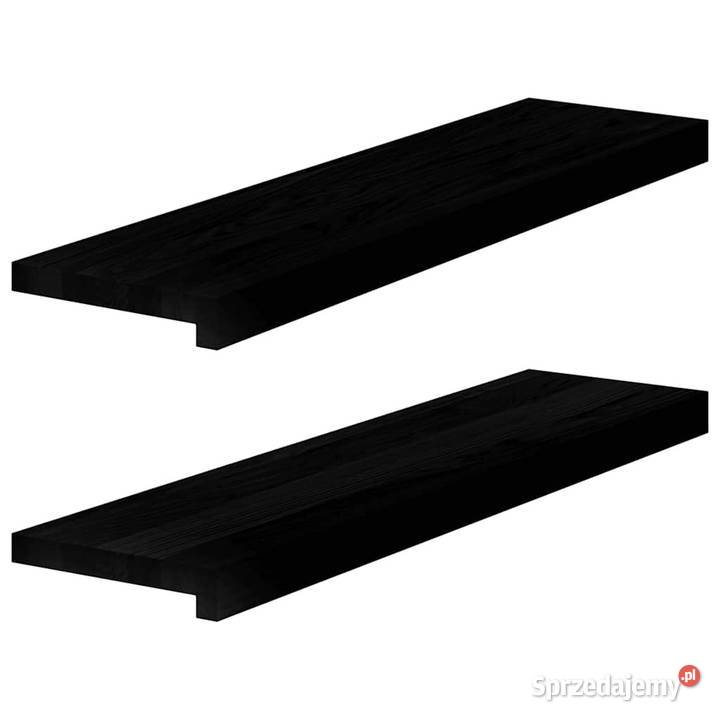 Parapety 2 ciemnobrązowy 80x20x2 lite drewno Pozostałe Warszawa