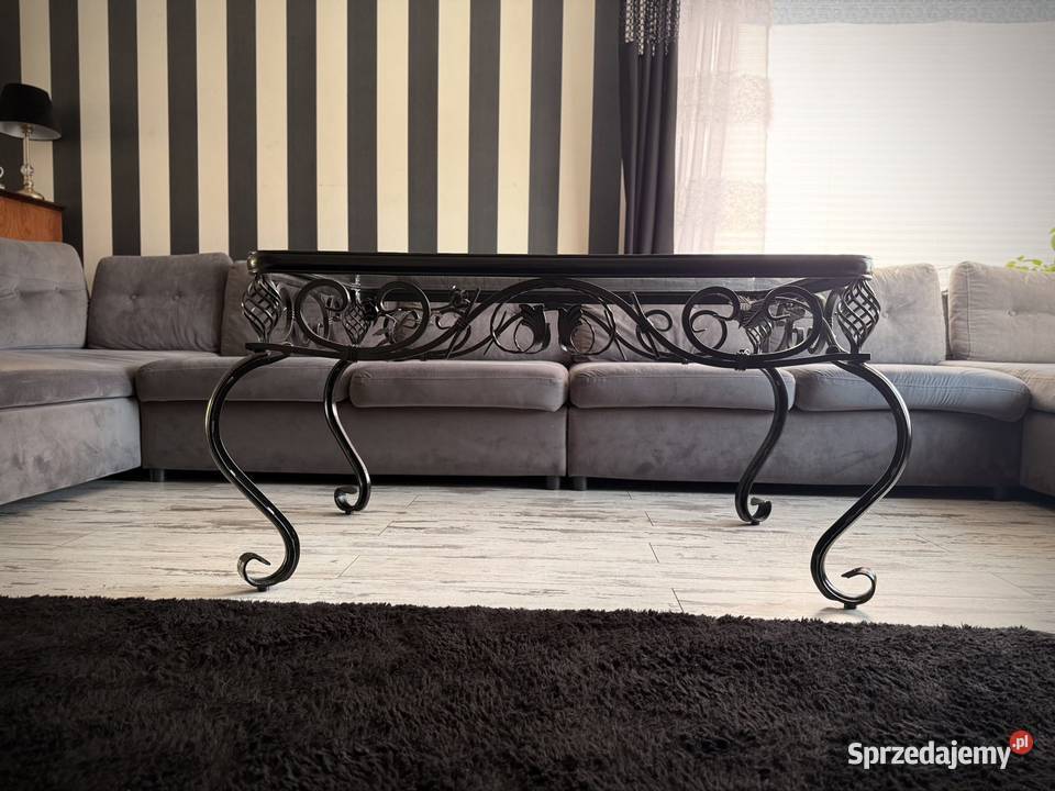 Ława kuta metaloplastyka z szybą 69cm Pińczów