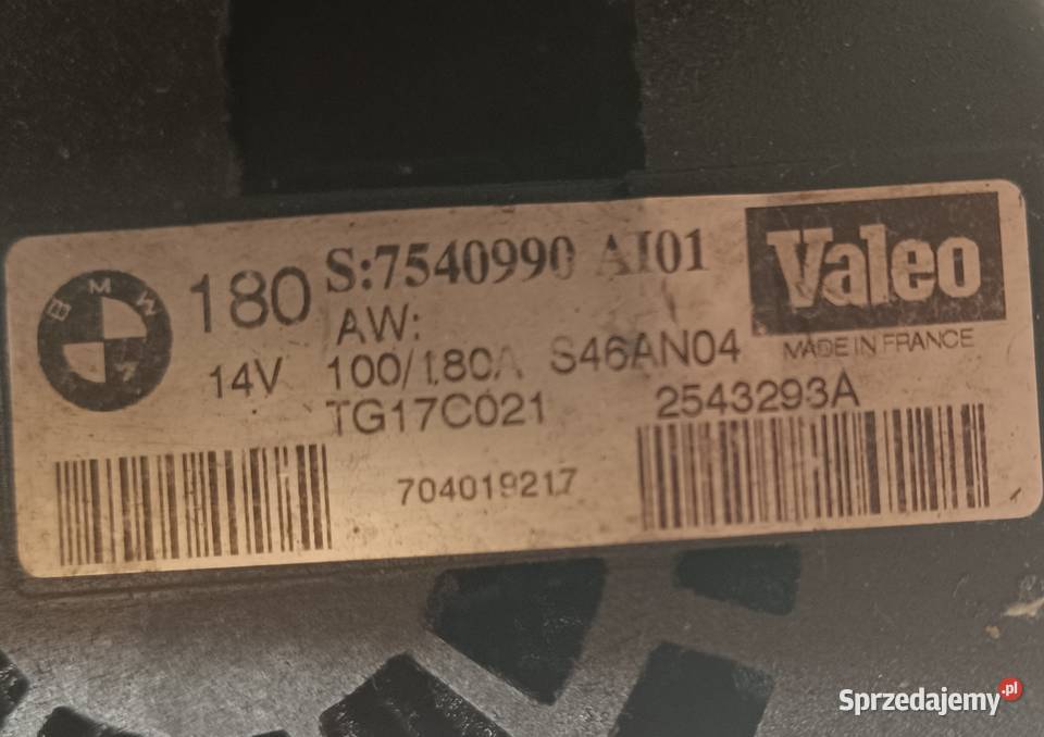 Alternator BMW E65 E66 E63 E64 E60 E61 M62B48 Żory sprzedam