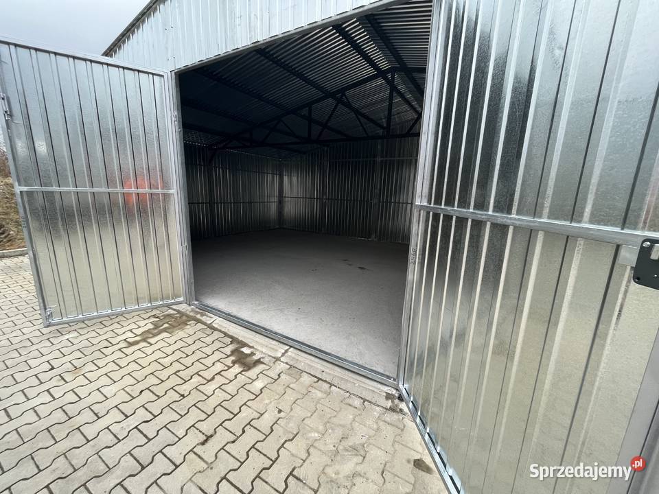 Garaż blaszany ocynkowy 7x5 brama dwuskrzydłowa sprzedam