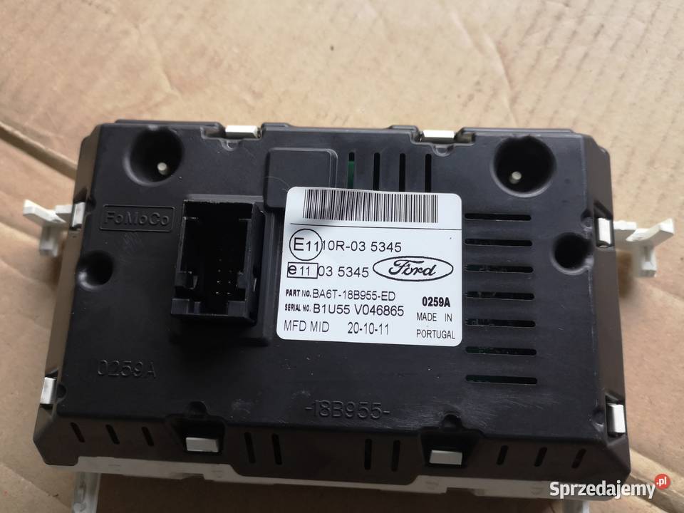 Ford Fiesta MK7 wyświetlacz radia BA6T18B955ED Turek