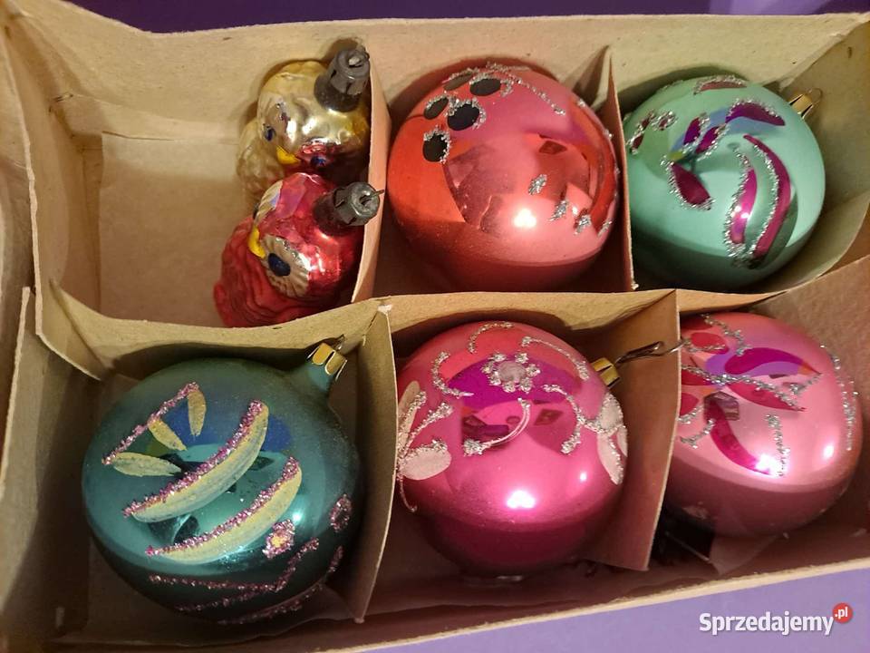 Bombki Bańki ozdoby choinkowe PRL vintage Kraków