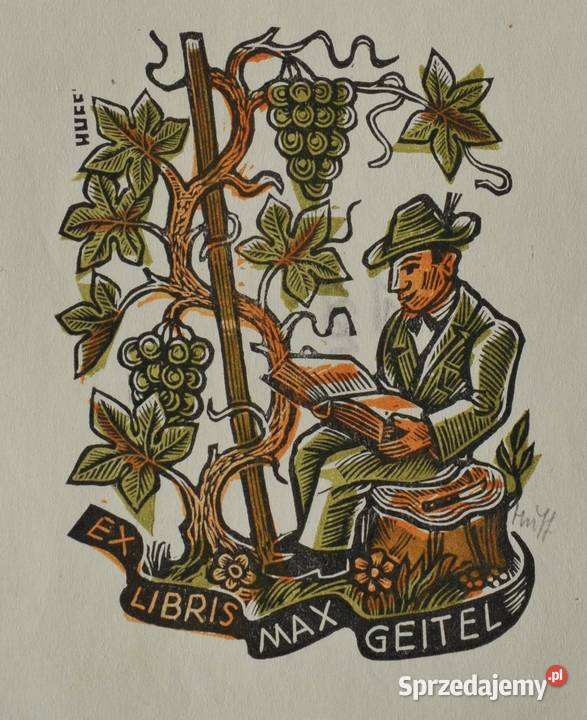 zbiór 6 exlibrisów Hermann Huffert lata 7080 Wrocław