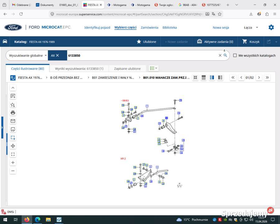 613385084FB3079AB Wahacz Ford Fiesta 19761989 Kraków