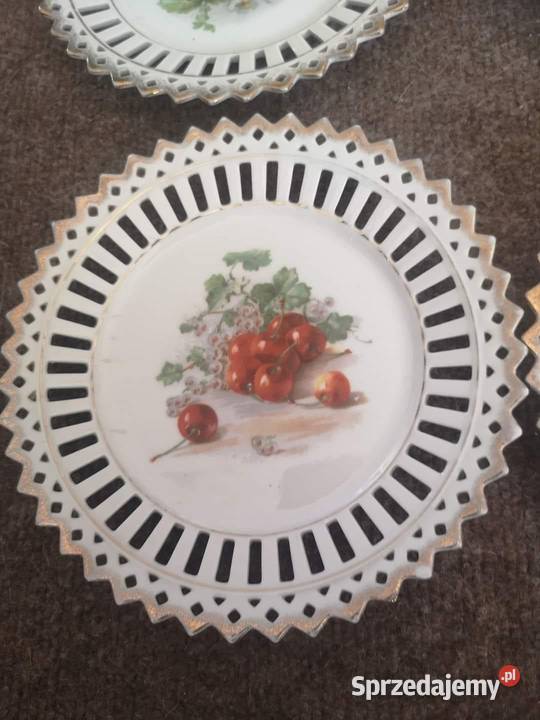 Talerzyk z ażurem z grupami owoców Biała Gdańsk