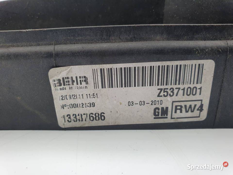 WENTYLATOR CHŁODNICY OPEL MERIVA B T5397001 Motoryzacja kujawsko-pomorskie Lipno