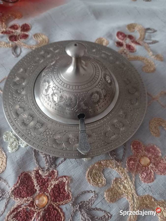 Piękny pojemnik na kawior Mosiądz wielkopolskie Poznań sprzedam
