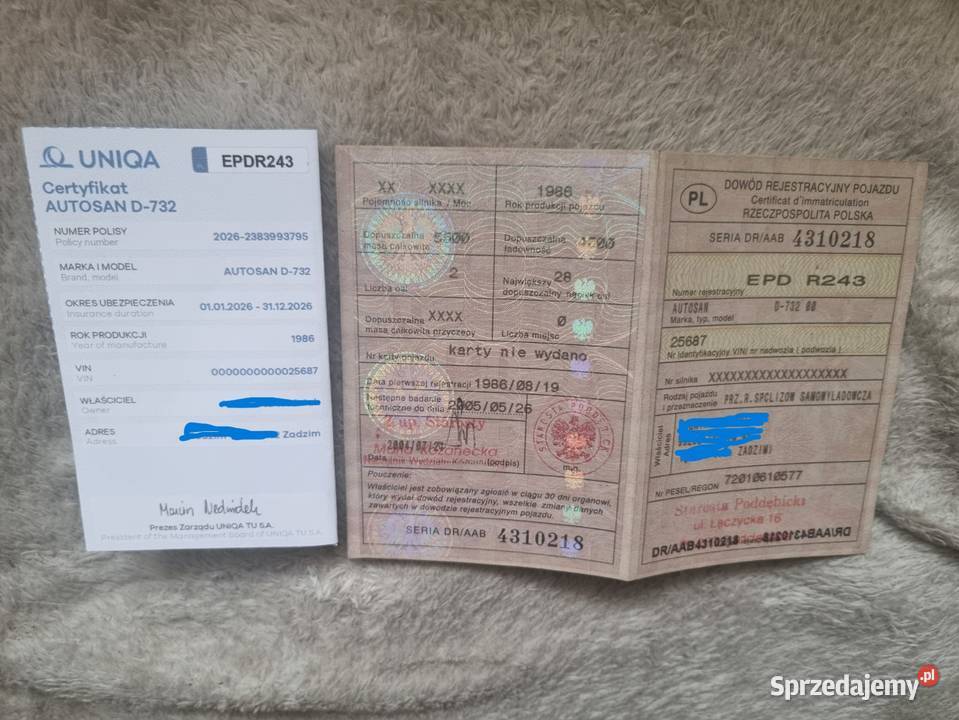 Przyczepa wywrotka Autosan D732 wywrotki Motoryzacja Zadzim