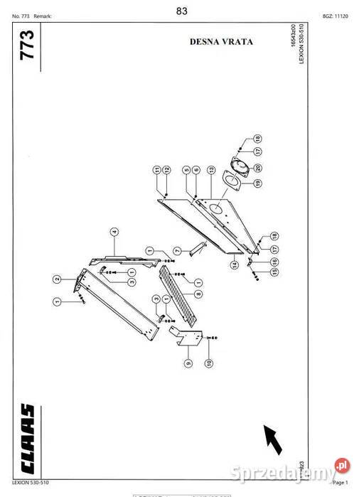 Katalog części Lexion 510 520 530 Zduńska Wola