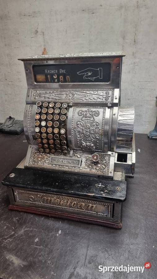 Kasa fiskalna antyk american cash register Antyki, Sztuka, Kolekcje Grodków