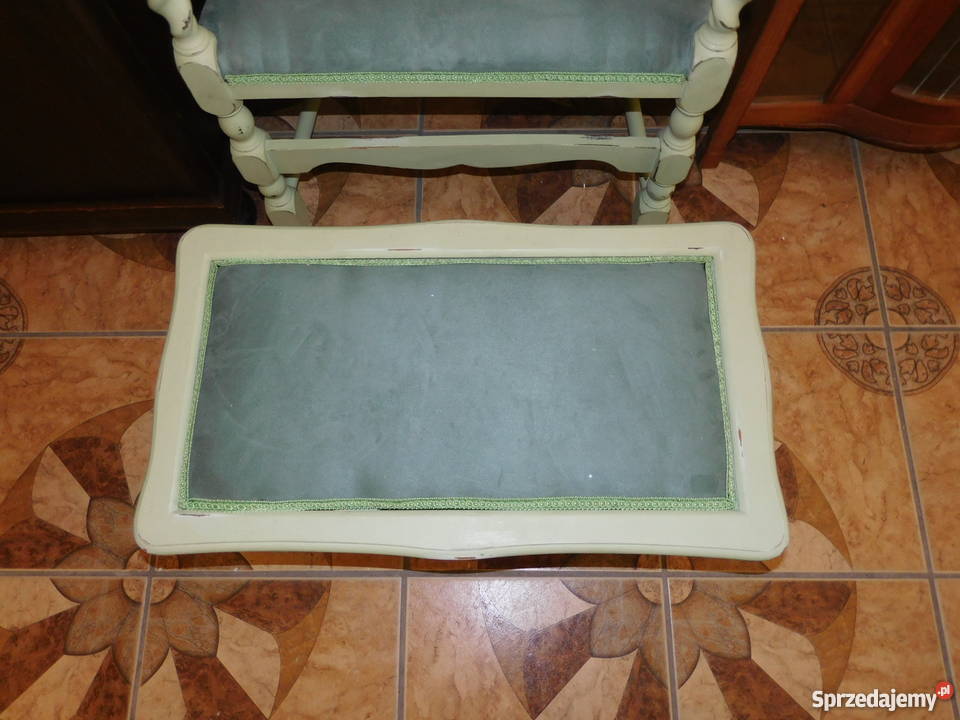 Miętowa Pufka stolik shabby sprzedam