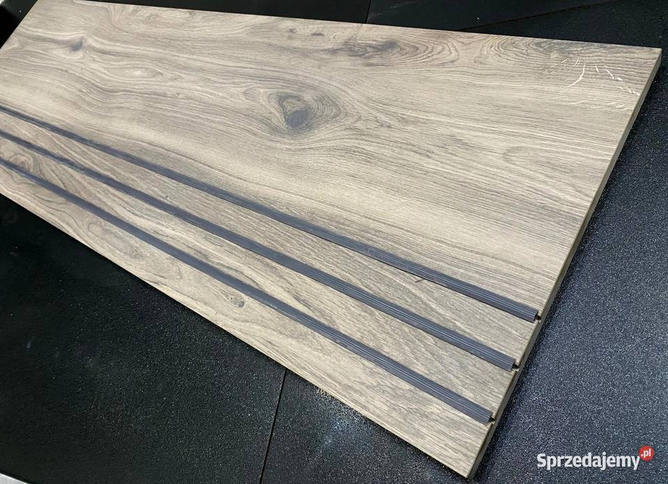 Grube 2 płyty schodowe 120x40 tarasowe DREWNO Łask
