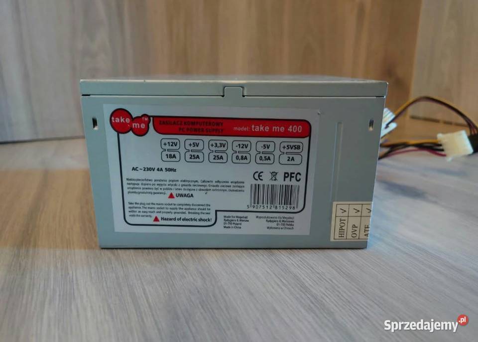 Zasilacz komputerowy Take Me 400W ATX Sosnowiec