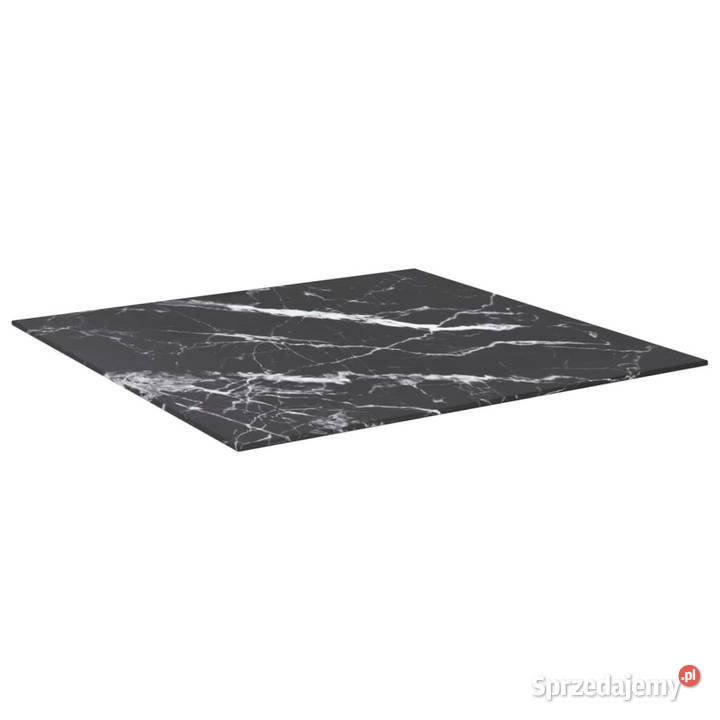 Blat stołu czarny 70x70 6 mm szkło ze wzorem Warszawa
