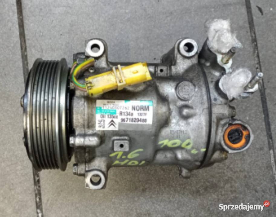 Sprężarka Klimatyzacji Peugeot 16 HDI 9671820480 świętokrzyskie Suchedniów