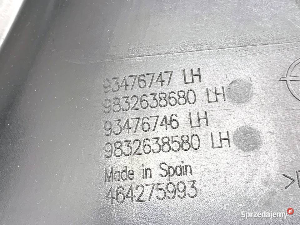 BOCZEK DRZWI LEWY PRZÓD OPEL CORSA F 93476749 Boczne (drzwi)