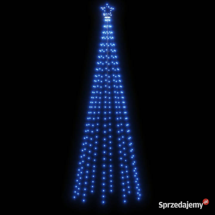 Choinka z kołkiem gruntowym 310 niebieskich LED Pozostałe Warszawa
