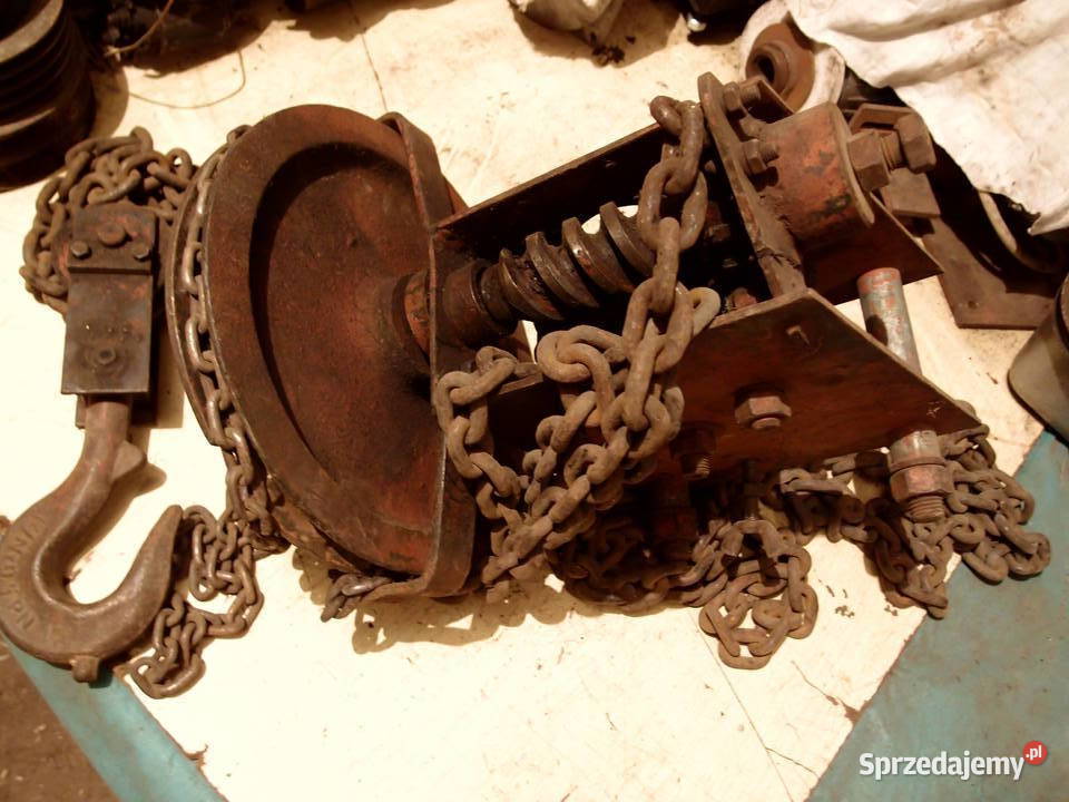 Wciągarka ręczna uciąg 1t wysokość podnosz 6m Wciągarki Łódź