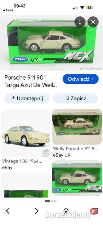 Model kolekcjonerski Porsche 911 1964 Łódź