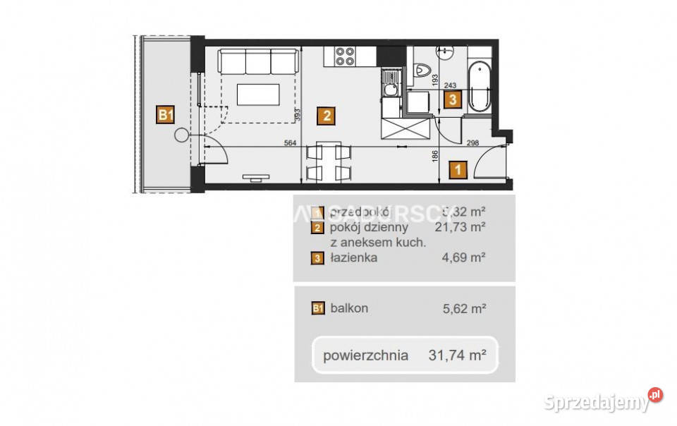 Mieszkanie 3174m2 2pok Kraków Babińskiego blok Sprzedaż sprzedam