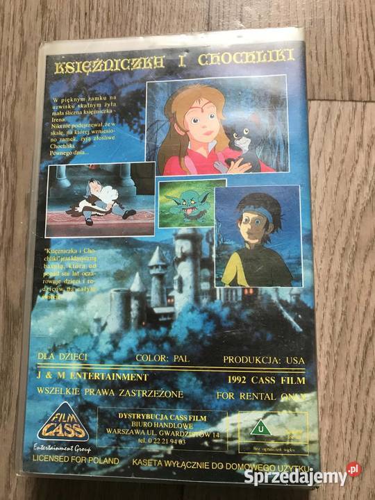 Księżniczka i chochliki bajki na VHS stare Warszawa