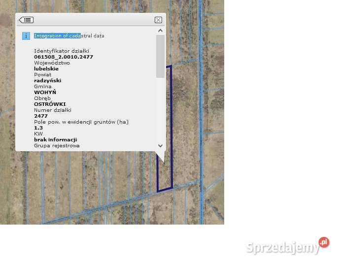 Działka rolna rekreacyjna Ostrówki