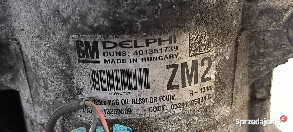 SPRĘŻARKA KLIMATYZACJI OPEL ASTRA J 13250609 Lipno