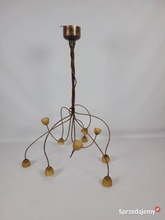 Żyrandol lampa wisząca ze szklanymi kloszami odcienie brązowego zachodniopomorskie Białogard