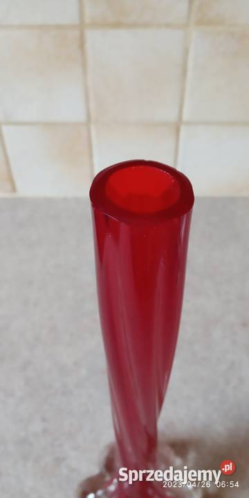 vintage czerwony wazonik Nowy Targ