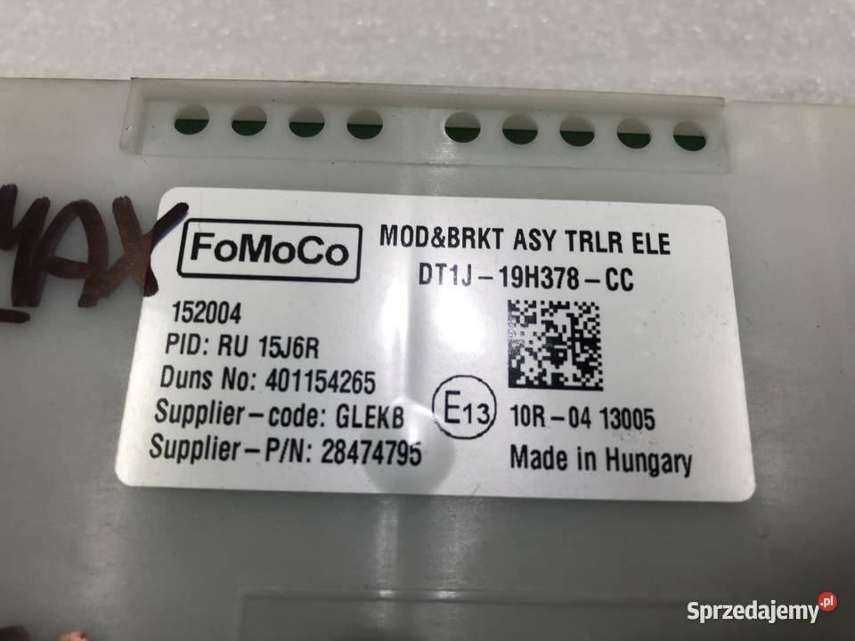 MODUŁ STEROWNIK HAKA DT1J19H378CC FORD C II