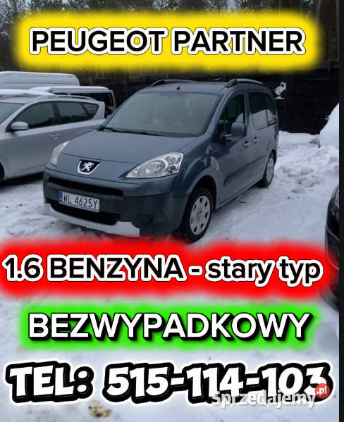 Peugeot Partner 16 Benzyna Bezwypadek BERLINGO manualna Wieliszew