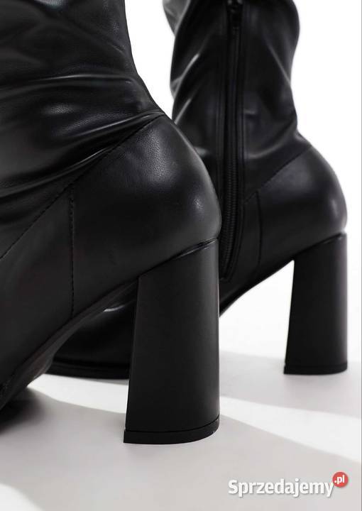 Skórzane kozaki do kolan