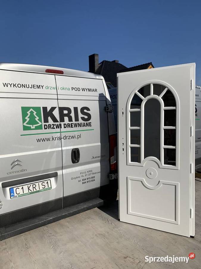 Drzwi zewnętrzne dębowe ocieplane nietypowe na Brodnica sprzedam