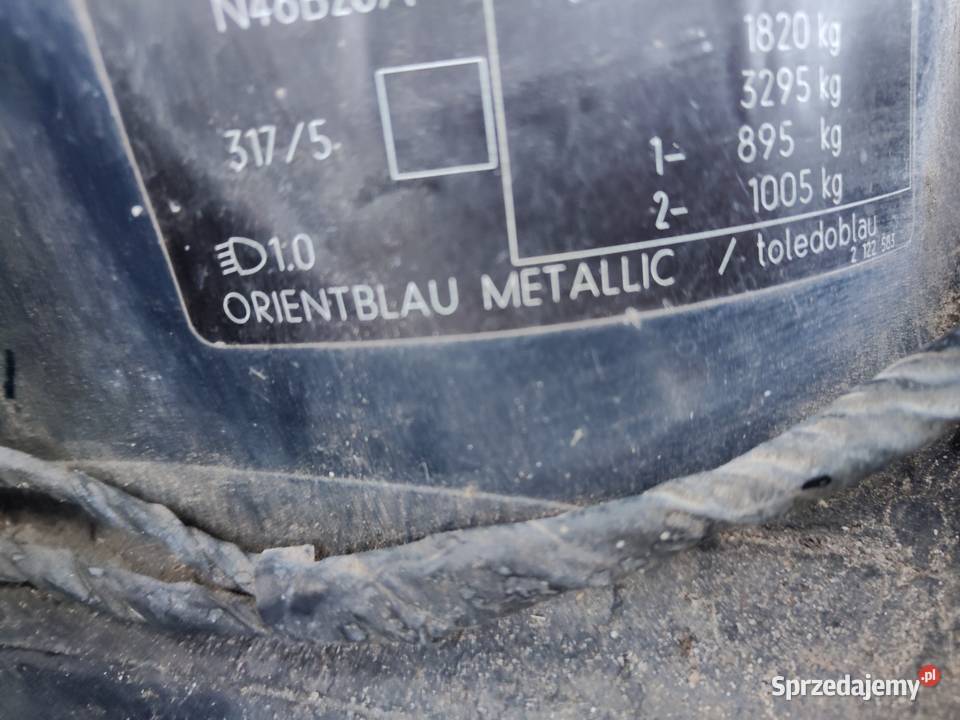Bmw e46 sedan tylna klapa orientblau metallic Aleksandrów Łódzki