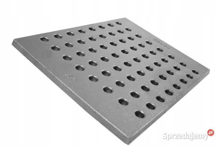 ruszt ŻELIWNY DZIURKOWANY do kominka pieca 22x22 Skawina