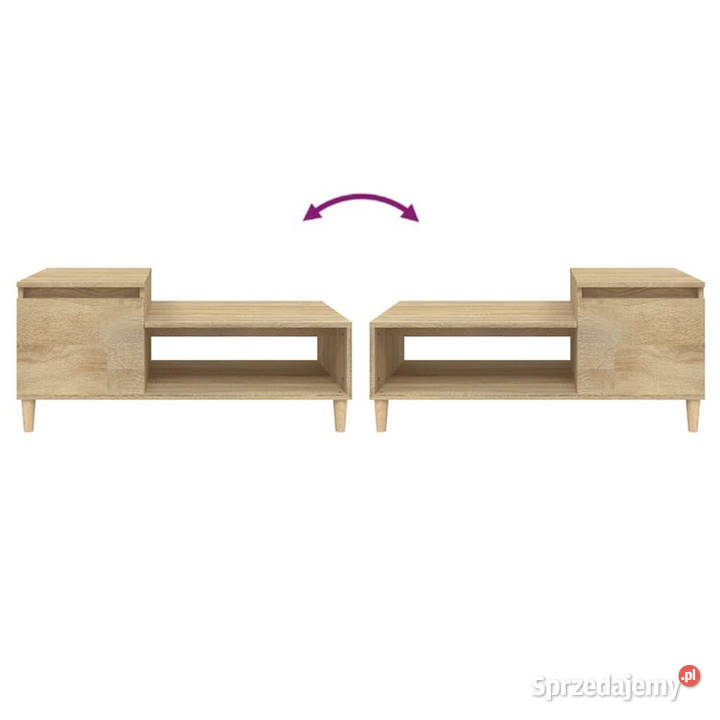 Stolik kawowy dąb sonoma 100x50x45 materiał Warszawa