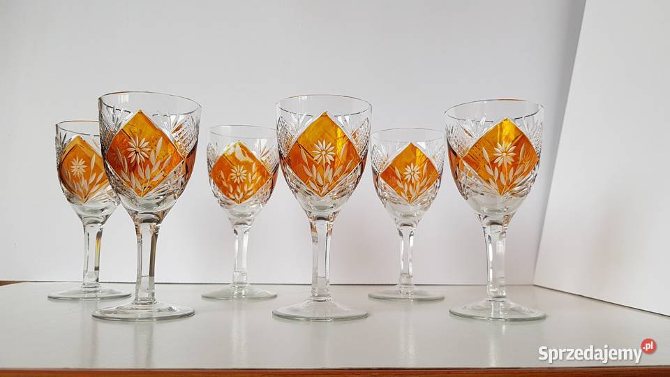 Kryształowe kieliszki 120 ml kolorowy kryształ Dąbrowa Górnicza