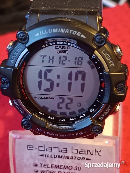 Zegarek Casio AE1500WH czarny na gwarancji Gdańsk