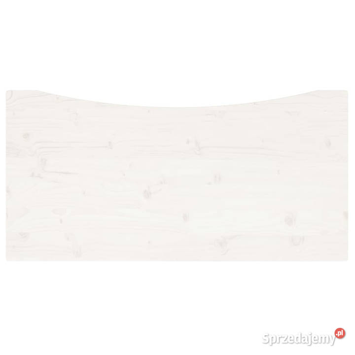 Blat biurka biały 110x55x25 lite drewno sosnowe
