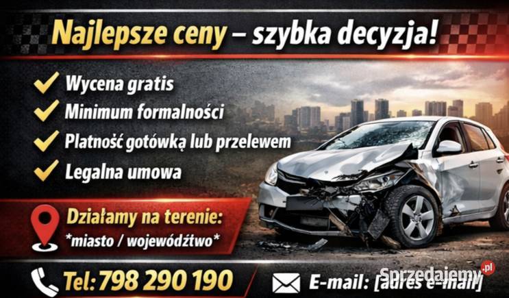 Skup Aut do 50 całe i uszkodzone Lublin sprzedam