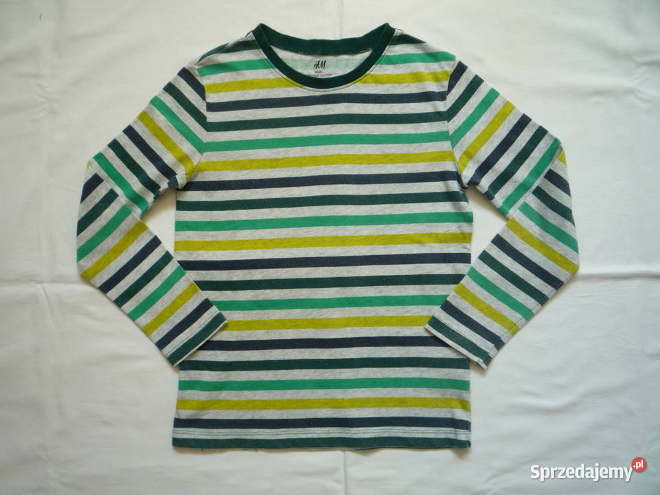 HM r 122128 Bluzka Basic w paski Długi Rękaw