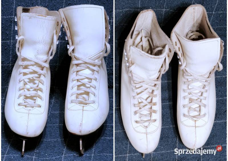 Łyżwy figurowe rozmiar 390 wkładki 245 Skóra Piotrków Trybunalski