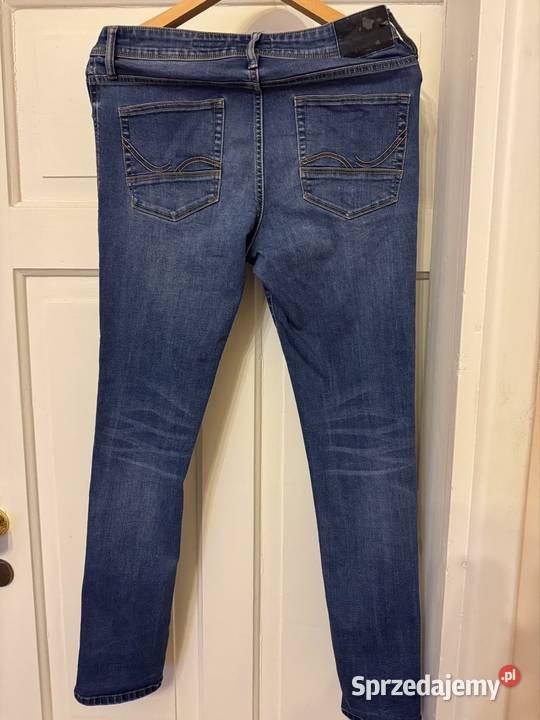 Jeansy męskie 3032 slim fit granatowe Carry z Rozmiar S Częstochowa