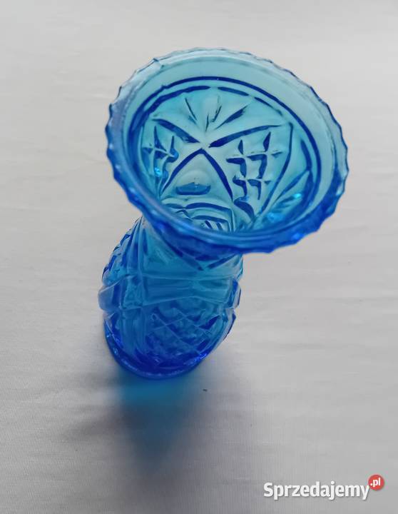 Niebieski wazon Rossini Empoli wzór Blue Diamnd wielkopolskie Koźminek