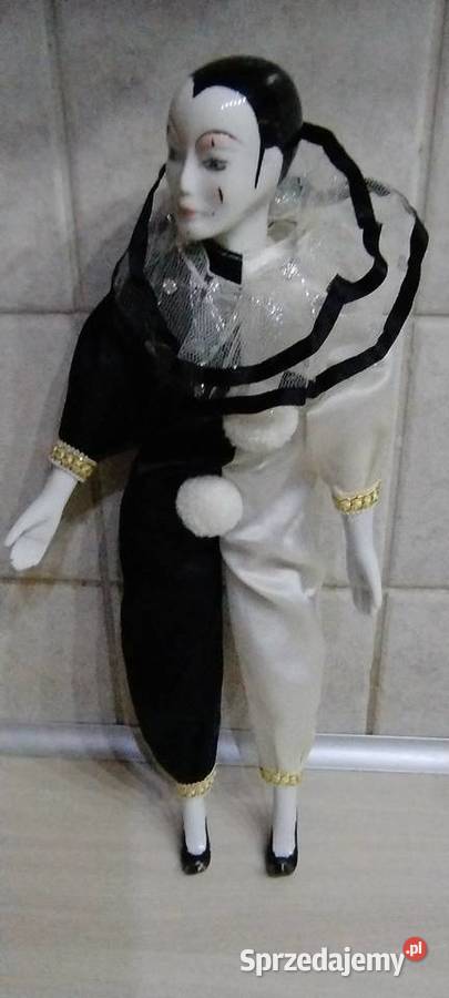 Arlekin włoski z porcelany Lublin