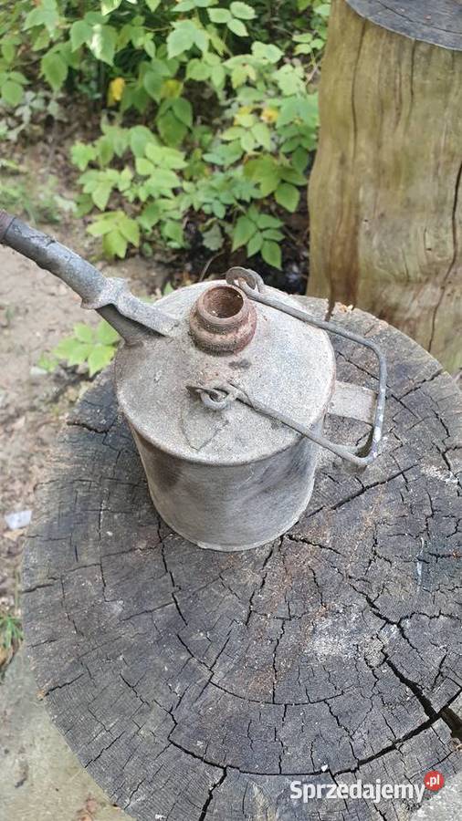 Olejarka duża bańka kanka oliwiarka stara Warszawa