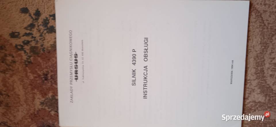 Instrukcja obsługi silnika Ursus 4390P lubelskie Lublin