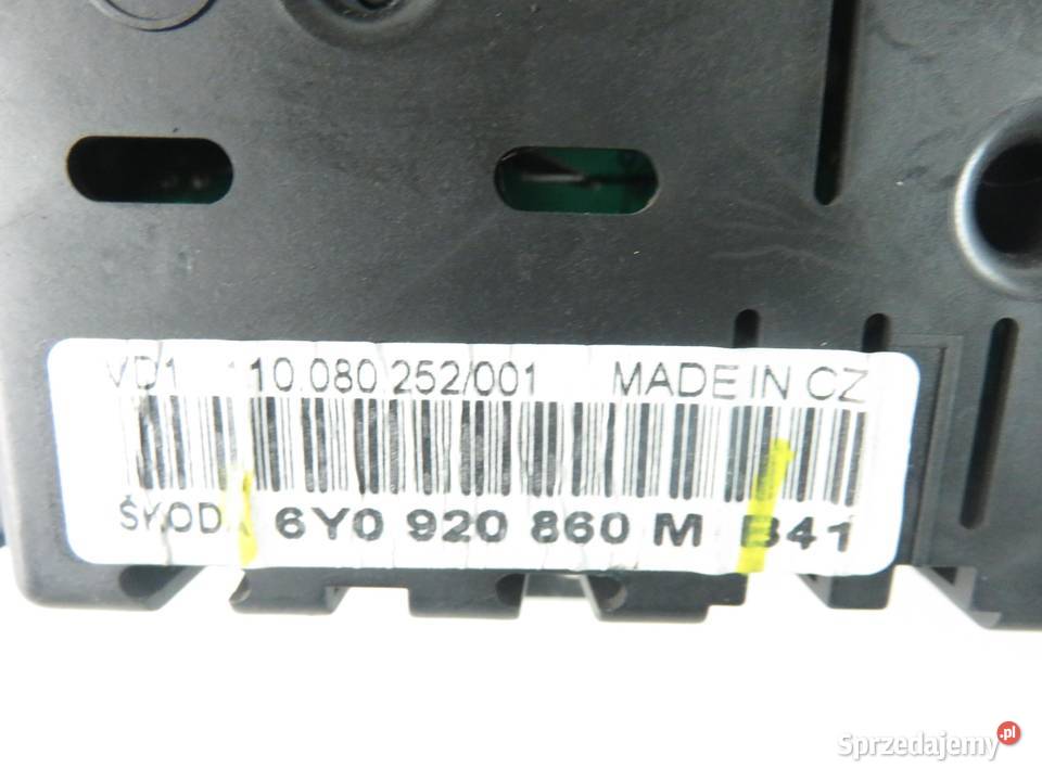 LICZNIK SKODA FABIA I 12 BMD 6Y0920860M